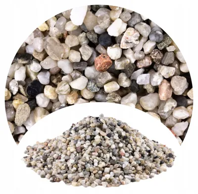 Produktbild von Aquarium Kies Naturkies Grau 3-5 mm, 8 kg Bodengrund für Aquarien, für Pflanzen, Fische und stabile Wasserwerte