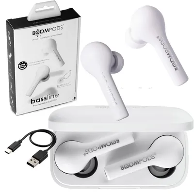 Obrázek produktu pro Bezdrátová intraaurální sluchátka s mikrofonem BoomPods Bassline TWS