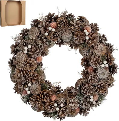 Image de House of Seasons Couronne de Noël - Ø50 cm - Pêche