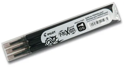 Produktbild von Pilot FriXion, Schwarz, Medium, Schwarz, Metall, 0,5 mm, 0,25 mm