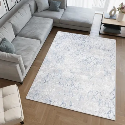 Produktbild von Tapiso Teppich SKY Modern Creme Grau Blau Wohnzimmer  200 x 300 cm
