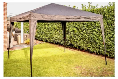 Produktbild von Grillpavillon - wasserdichter Gartenpavillon, Outdoor-Überdachung, stabile Metallkonstruktion, flammenhemmendes Material, 300 x 300 x 260 cm (L x B x H)