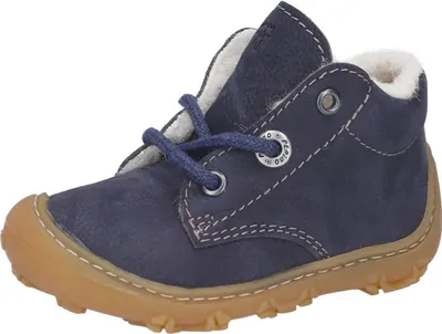 Produktbild von RICOSTA Boots COLIN von PEPINO für erste Schritte im Winter Winterschuhe Schnürer Lammwollfutter Barfuß-Schuh Jungen see Blau Marine Größe 24