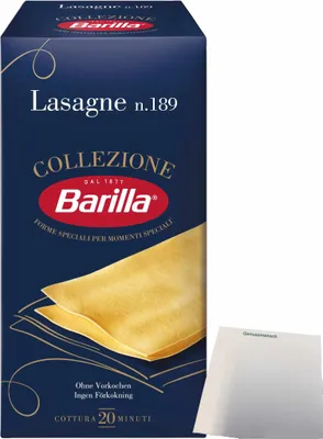 Produktbild von Barilla La Collezione Lasagne (500g Packung) + usy Block