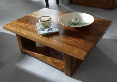 Produktbild von MASSIVMOEBEL24 Couchtisch Sheesham 120x85x43 walnuss lackiert DUKE #119