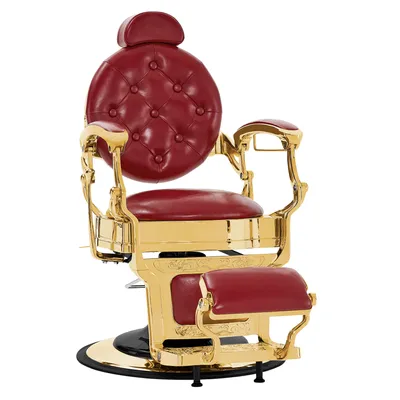 Produktbild von Armstuhl mit Retro/ Vintage Stil, 360°drehbar, Kunstleder, Goldrahmen, 2933GD