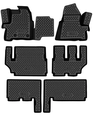 Image de ELEMENT Tapis de sol 3D en caoutchouc compatibles avec Ford Tourneo Custom 9 places, à partir de 2013