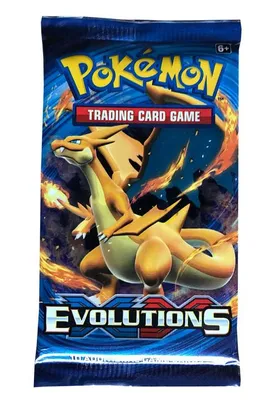 A Pokemon trading card game booster pack featuring Charizard.