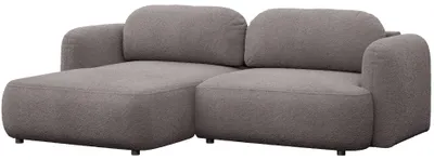 Produktbild von Selsey Tvoya – Ecksofa mit Schlaffunktion, Ottomane links, Bouclé Graubraun