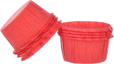 Produktbild von Decora Zerknitterte Muffinschalen, Cupcake-/Muffin-Cups, Rund, 220 °C, Rot, Papier, 35 mm