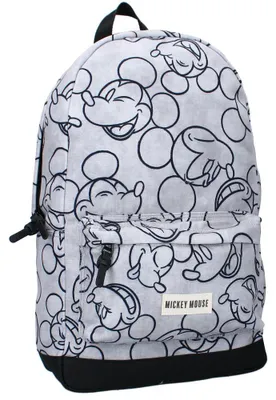 Produktbild von Kinder Schul-Rucksack grau | Micki Maus Mickey Mouse | 43 x 33 x 15 cm