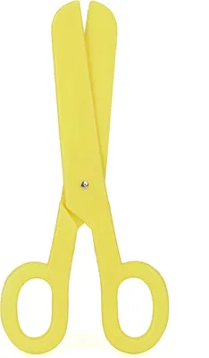 Produktbild von Riesige Schere Clownkostüm-Accessoire gelb - Einheitsgröße