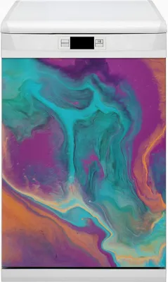 Produktbild von Magnet Folie für Geschirrspüler Küche Magnetmatte 45x80 cm Dekor Geschirrspüle - Farbiges Muster
