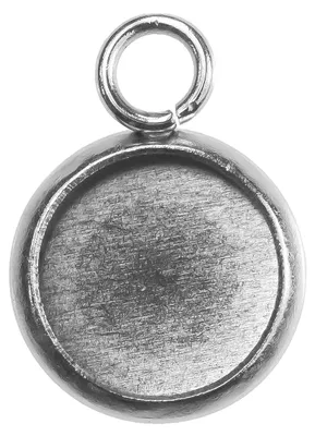 5 Anhänger m. Fassung f.Cabochon, Edelstahl Größen 6 mm