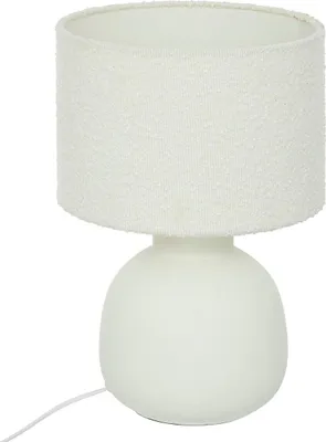 Zdjęcie produktu dla LAMPA STOŁOWA okrągła Lali 43 cm biała styl skandynawski