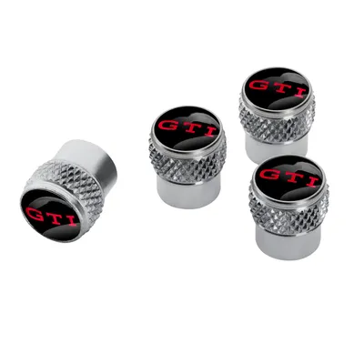 Produktbild von VW Ventilkappen Set mit GTI Logo, für Gummiventile und Messingventile, 000071215Q