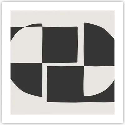 Produktbild von Poster - Poster ohne Rahmen - Abstraktion Kontrast Figuren - 50x50 cm - Wand Bild - Wanddeko - Wandbilder - Kunstposter - Wandposter - Bilder - Kunstdruck - Wanddekoration - Wandbild - P2XAC50x50-4495