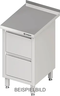 Zdjęcie produktu dla Szafka z 2 szufladami, 450x600x850 mm, bez podstawy, spawana