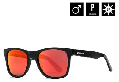 Produktbild von Horsefeathers Foster Sonnenbrille (Glanzschwarz/Spiegelrot)