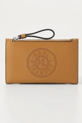 Image de Portefeuille pour femme Karl Lagerfeld, modèle K Circle Slim, couleur caramel, référence A4W32025, 1XV