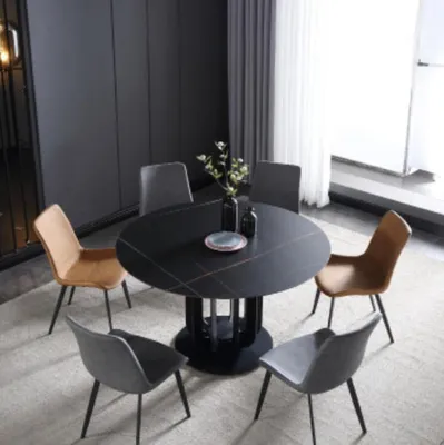 Produktbild von Luxus Tische Runder Tisch Runde Design Edelstahl Möbel Esszimmer Esstische Neu