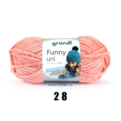Produktbild von Gründl Chenillegarn Funny uni,100g/120m,Babywolle,100% Polyester,Häkel-und Strickgarn 28 aprikose