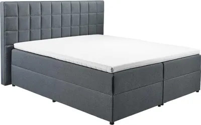 Produktbild von Polsterbett mit Bettkasten ALICANTE-09-180 in 180x200 cm, Hotelbett in anthrazit