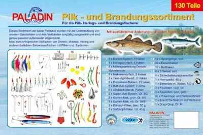 Produktbild von Pilkset Meeresangeln Meeressortiment Brandungsangeln 130 Teile