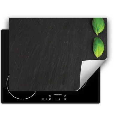 Produktbild von DarHaus Herdabdeckplatte 70x52 cm Anti Rutsch Matte Aufrollbar, schiefer - Basilikum