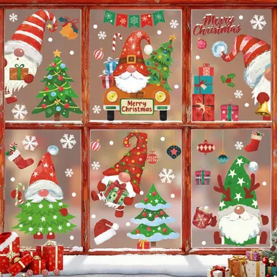 Produktbild von Frohe Weihnachten Weihnachtswichtel Wandaufkleber Weihnachten 10 Stück