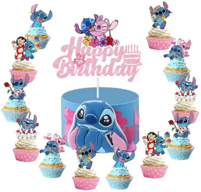 Image de Lot Ibenzoa® de 25 décorations pour gâteaux et cupcakes pour des anniversaires festifs