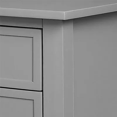 Produktbild von Akzenttisch 2 Schubladen aus MDF schwarz