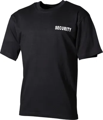 Produktbild von MFH T-Shirt, "Security", bedruckt, schwarz