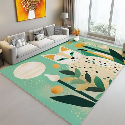 Productafbeelding van Modern Laagpolig Vloerkleed met Abstract Patroon 80 x 150 cm