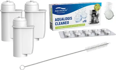 Produktbild von Siemens Kaffeemaschinenset Aqualogis AL Inte 3tlg. Filter, Cleaneo Reinigungstabletten, Bürste AQ-434