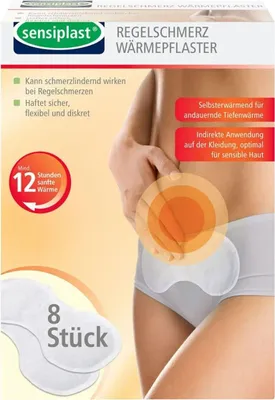 Produktbild von 12 x Regelschmerzen Wärmepflaster Menstruationsschmerz Wärmepflaster 20 x 9,5 cm