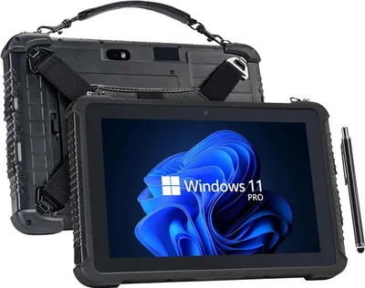 Imagen del producto de Tableta robusta MUNBYN IRT08 de 10.1", con Windows 11 Pro, 8GB de RAM + 128GB de almacenamiento, procesador Intel N5100, pantalla legible bajo la luz solar, conectividad 4G LTE, GPS, diseñada para uso industrial en exteriores, Bluetooth 5.1 y WiFi