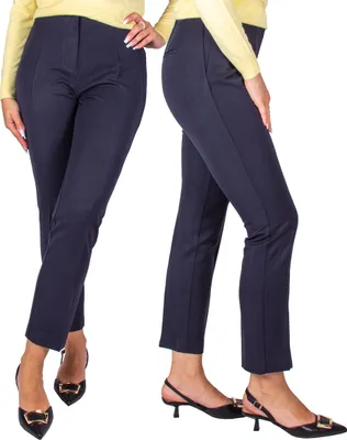 Immagine prodotto di FIRI Pantaloni eleganti da donna, gamba dritta, nero, blu scuro, W44-L27 XXL