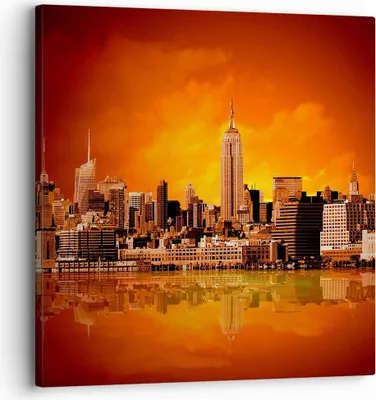 Produktbild von Bild auf Leinwand - Leinwandbild - Amerika architektur straße tourismus - 30x30cm - Wand Bild - Wanddeko - Leinwanddruck - Bilder - Kunstdruck - Leinwand bilder - Wandkunst - AC30x30-2118