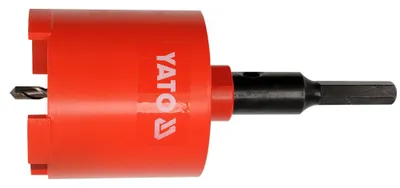 Obrázok produktu pre Yato YT-6046, Píla na vŕtanie otvorov, diamantová vrtná korunka, 8,2 cm, Tehla, Keramický, Betón, 8,5 cm, Šesťhranná hlavica