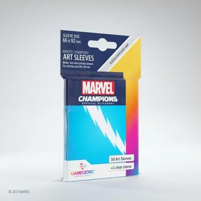 Produktbild von GameGenic Marvel Champions Kunstärmeln - Quecksilber (50 Ärmeln)