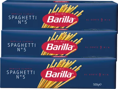Produktbild von Barilla Spaghetti Nummer 5 Pasta aus Hartweizen 500g 3er Pack