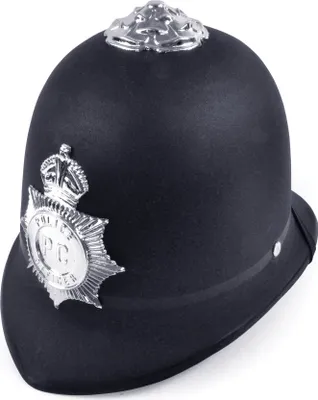 Immagine prodotto di Bristol Novelty Unisex Bobby Casco per costume da poliziotto, per adulti BN1332 (Taglia unica) (Nero/Argento)