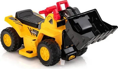 Image de Pelleteuse électrique pour enfants avec rangement et panier, jaune