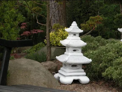 Image de Jardin japonais Lampes Décoration Éclairage Oiseau Abreuvoir S106003