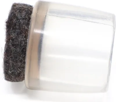 Produktbild von Adsamm® | Adsamm® / 16 x Stuhlbeinkappen mit Filz / Ø 14 mm / für runde Rohre Ø 13 - 14 mm / Transparent / rund / Filz-Möbelgleiter für Stahlrohrstühle