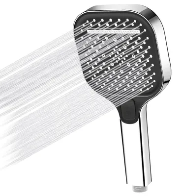 Produktbild von Duschkopf Handbrause Hochdruck wassersparend 3 Strahlarten Chrom