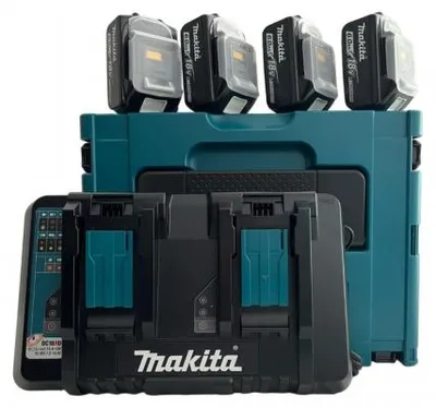 Produktbild von Makita 198091-4, Batterie- & Ladegerät-Set, Lithium-Ion (Li-Ion), 6 Ah, 18 V, Makita, Bohrer, Elektrischer Schraubendreher, Rotationshammer, Sander
