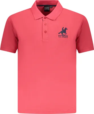 Immagine prodotto di Elegante polo rossa da uomo con ricamo - maniche corte, 3 bottoni