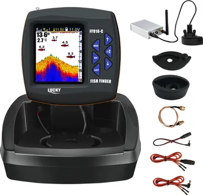 Obrázok produktu pre Sonar Fish Finder Wireless 300M High Clear Portable Depth Reader 100M Detection Vyhľadávače rýb a hĺbkové vyhľadávače pre lode Black